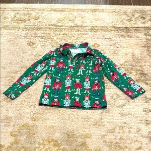 NWOT Sweet Honey Toddler Boy Green Nutcracker Christmas Long Sleeve Polo 4T